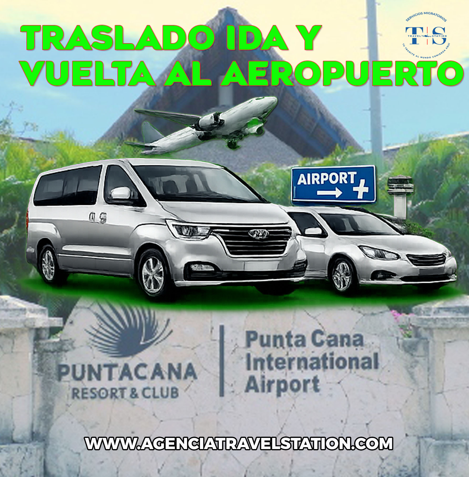 TRASLADO AL AEROPUERTO DESDE IDA Y VUELTA A DESTINO EN RD